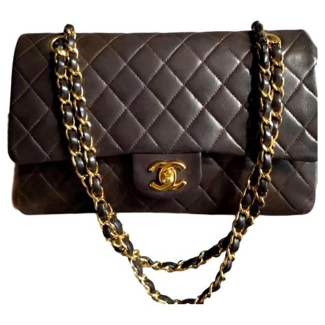 chanel tote bag brown|authentic chanel shopping bag.